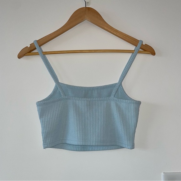 DIVIDED Baby Blue Cropped Tank Top - Picture 3 of 3